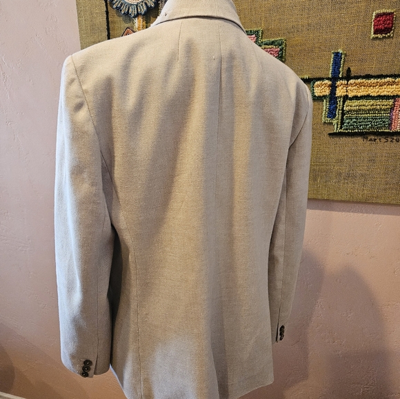 J. CREW Linen Blazer With Floral Lapel Details - Picture 3 of 12